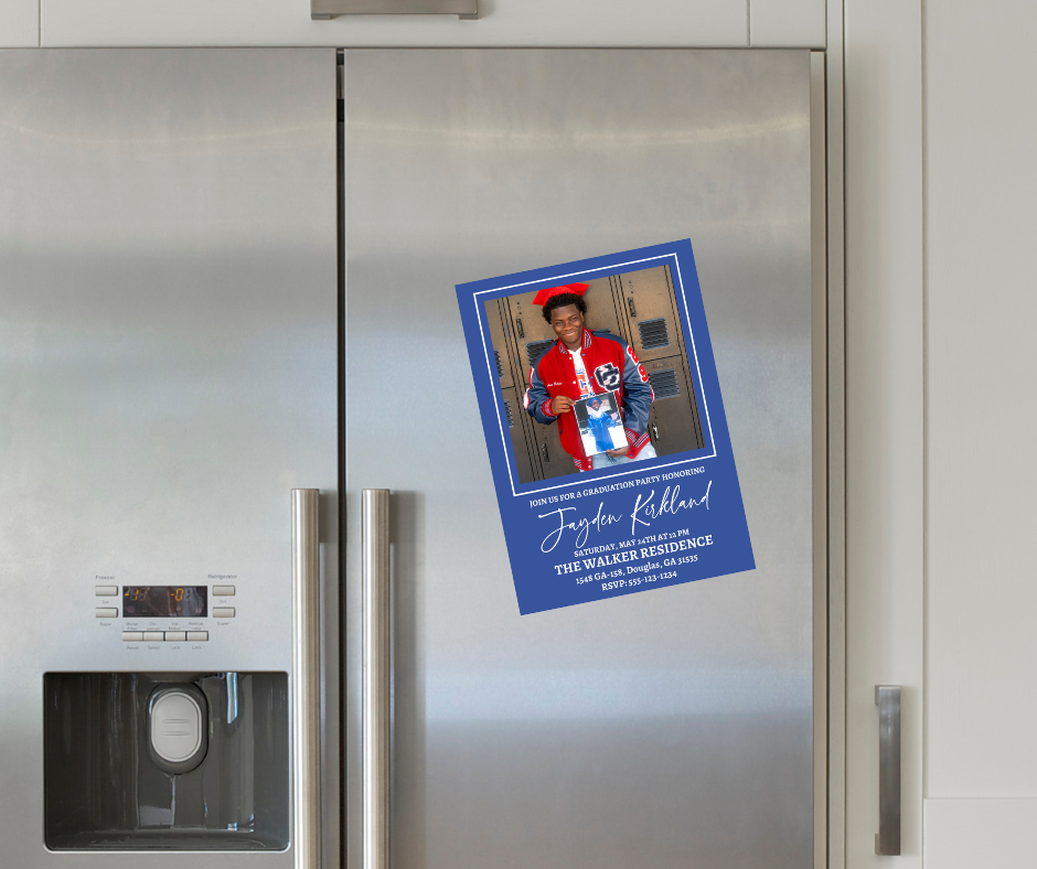 Custom Open House Graduation Photo Magnets – Class of 2025 Keepsake